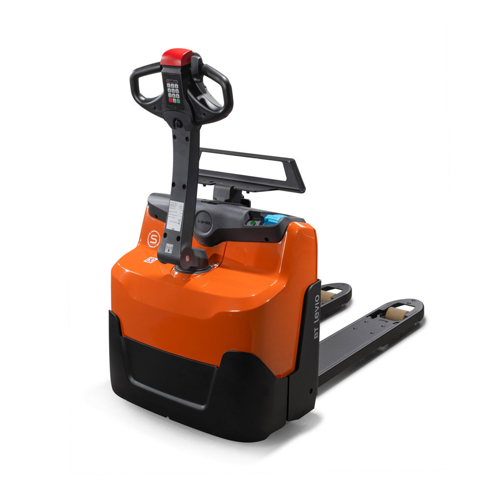 Elektro-Niederhubwagen Produktbild auf weißem Hintergrund