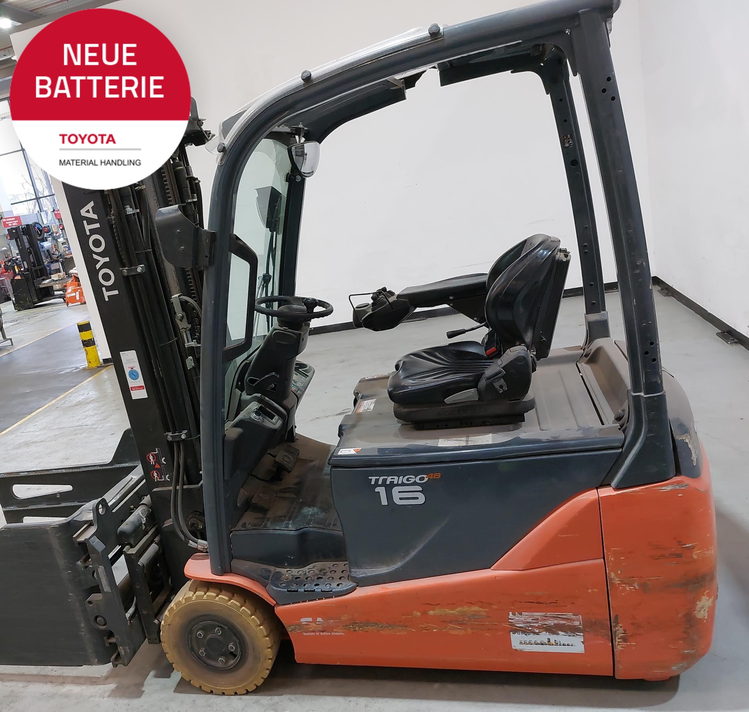 Elektro 3 Rad-Stapler Toyota 8FBE16T (BJ: 2018)