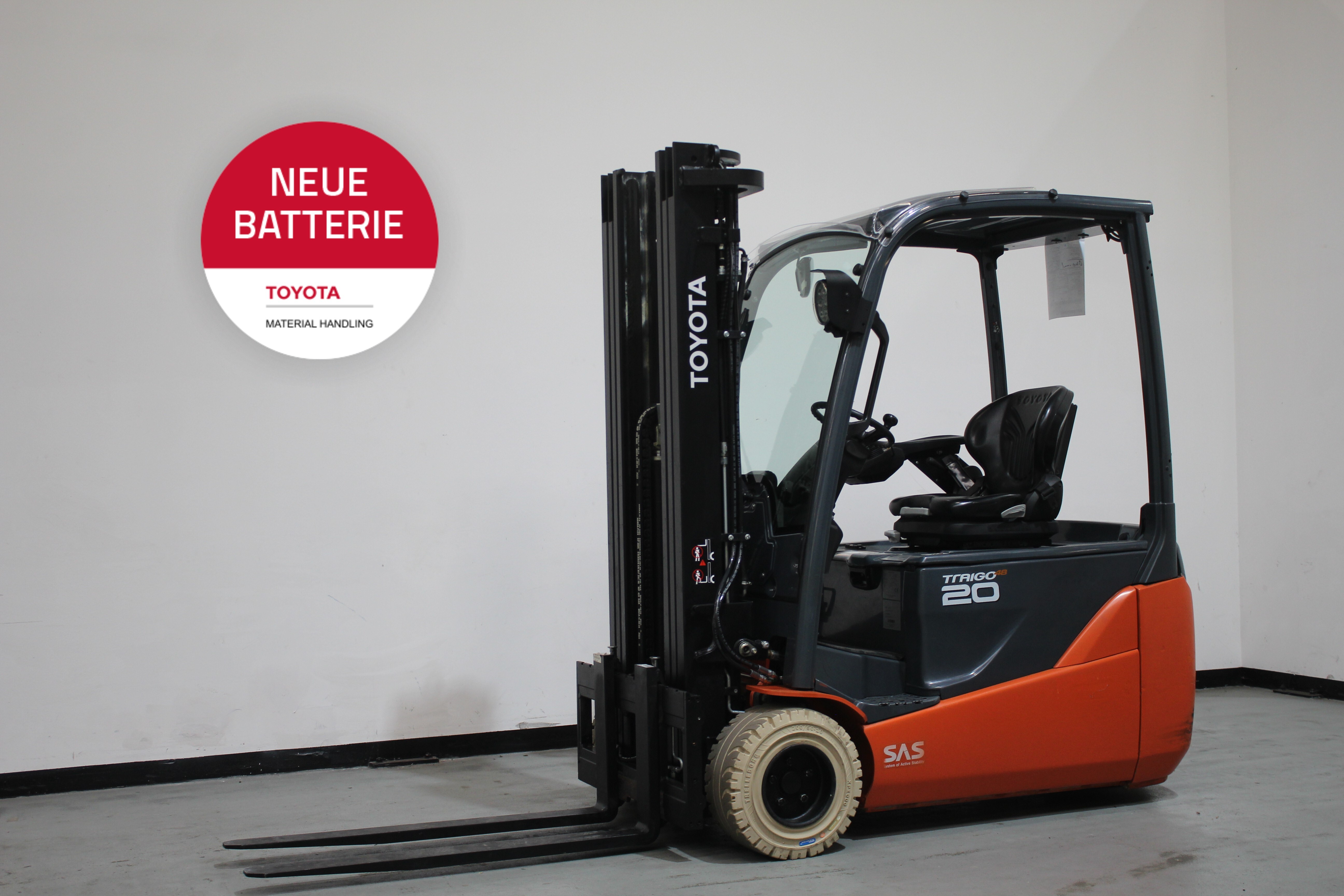Elektro 3 Rad-Stapler Toyota 8FBE20T (BJ: 2018)