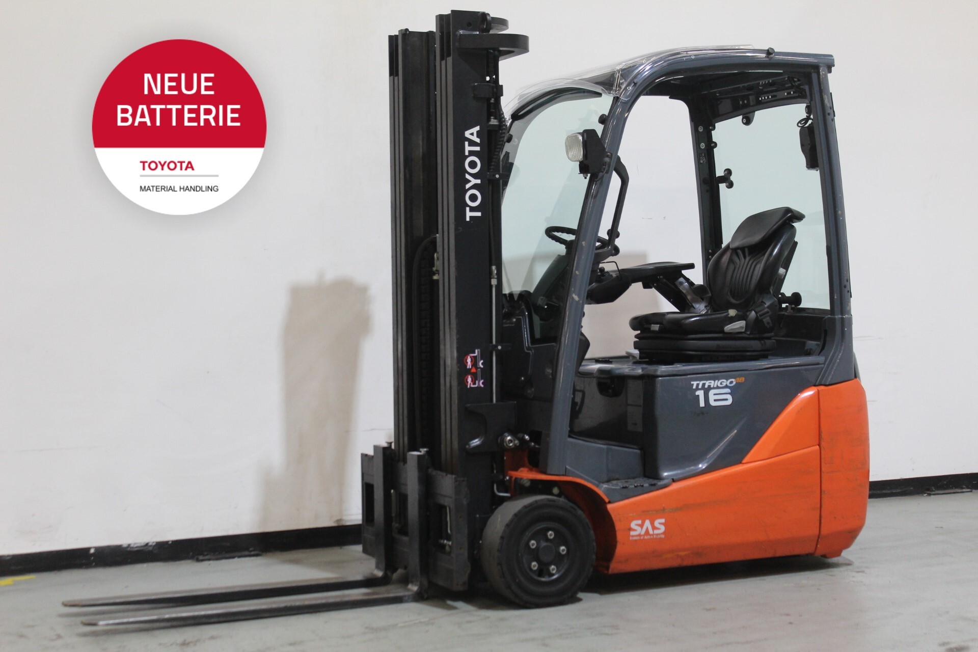 Elektro 3 Rad-Stapler Toyota 8FBEK16T (BJ: 2018)