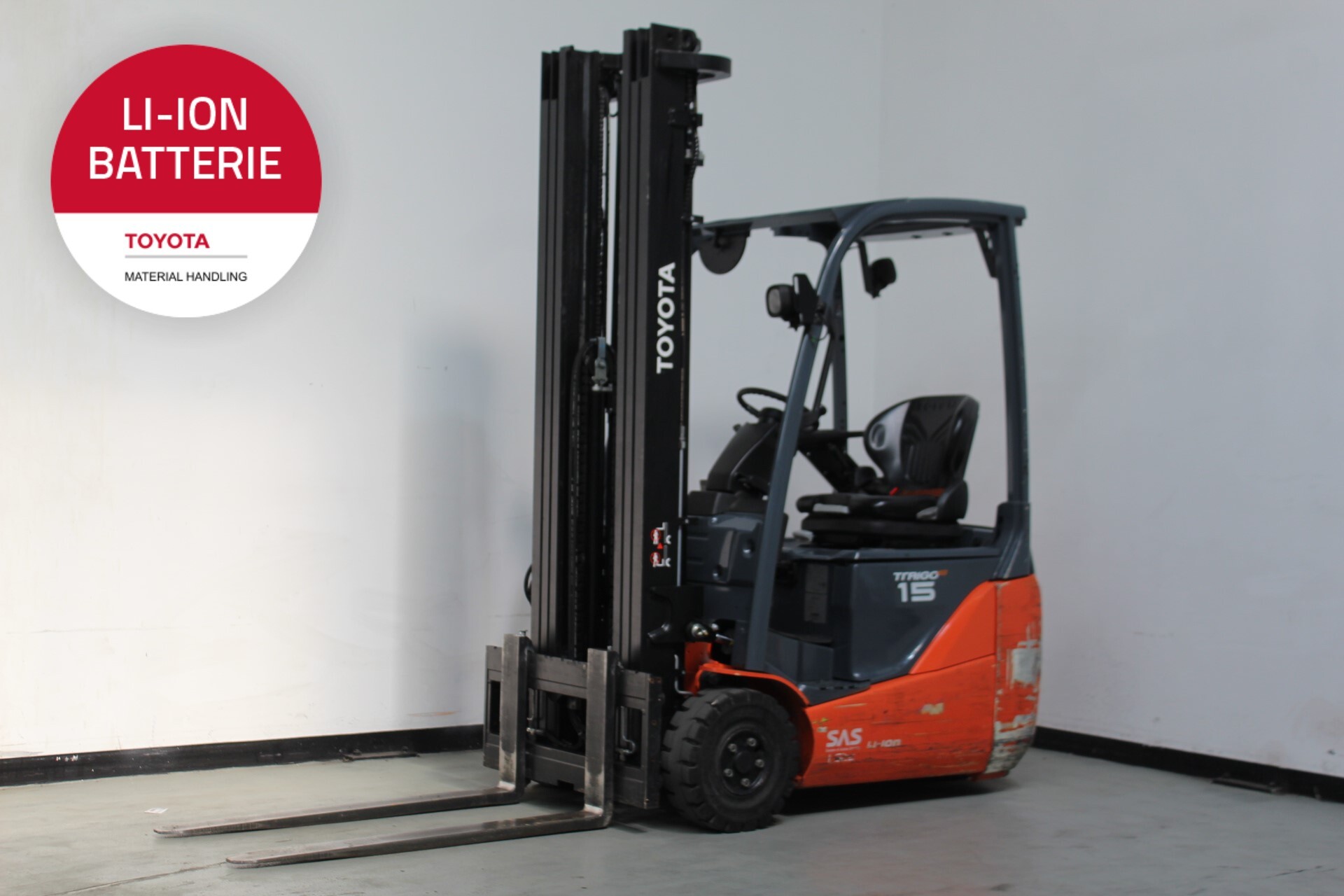 Elektro 3 Rad-Stapler Toyota 8FBE15T (BJ: 2021)