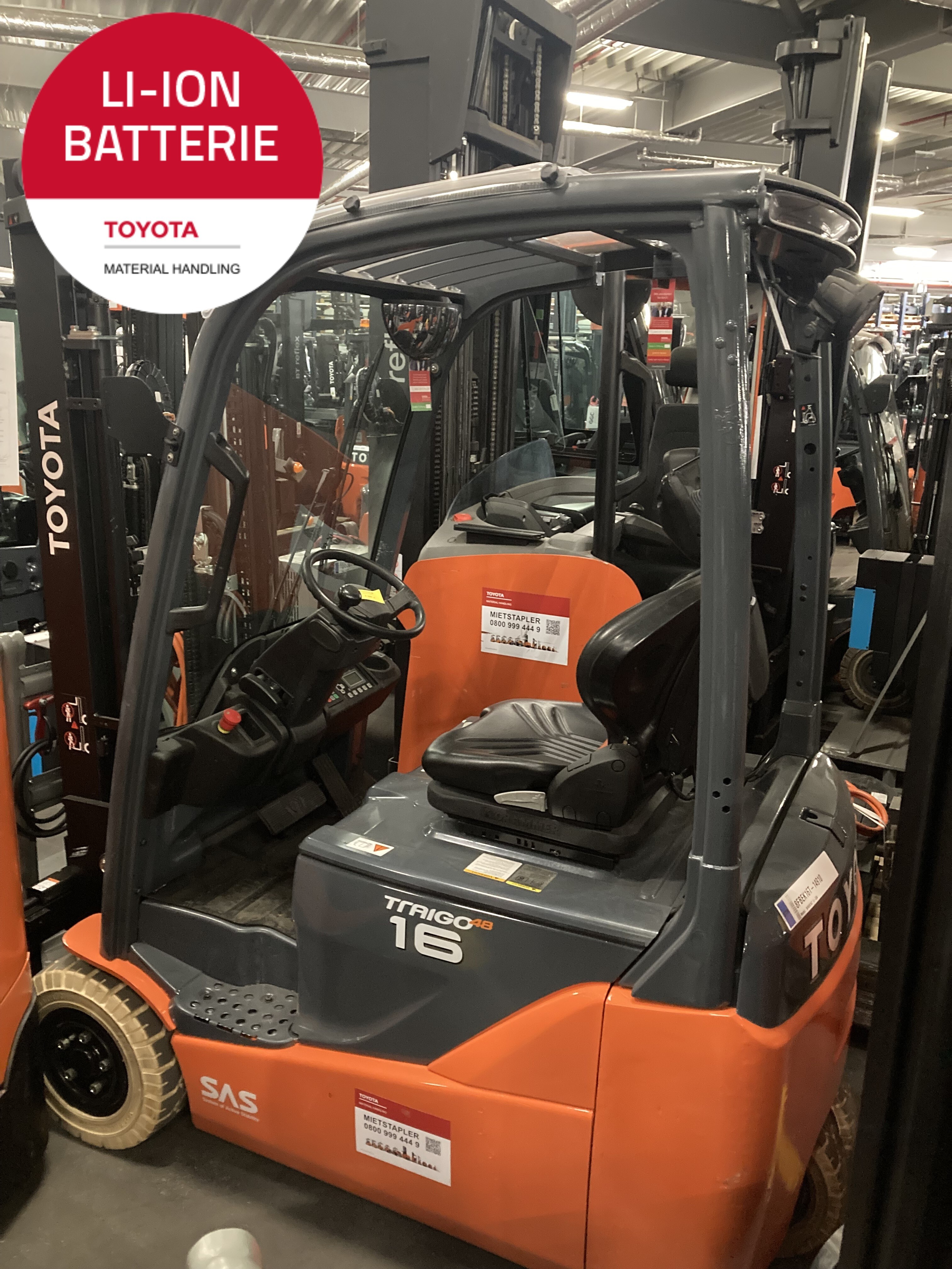 Elektro 3 Rad-Stapler Toyota 8FBEK16T (BJ: 2021)